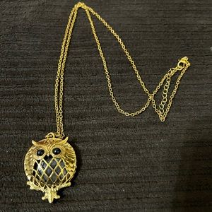 Gorgeous Gold toned Owl 🦉charm necklace with magnifier!!!